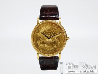 コルム コインウォッチ 39mm 社外革ベルト Qz|江坂の買取・質預かり|質屋マルカ