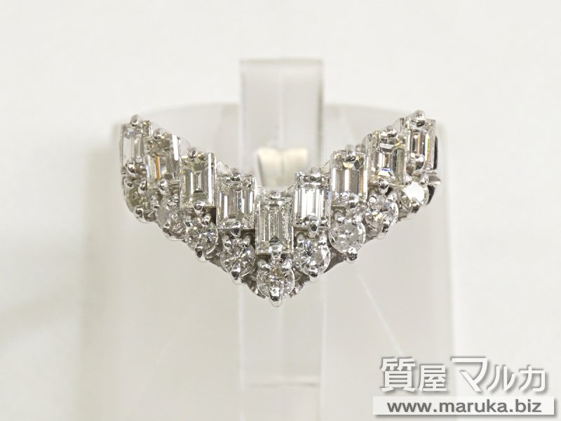 Pt900 ダイヤモンド1.5ct V字リングの買取・質預かり｜大阪の質屋マルカ